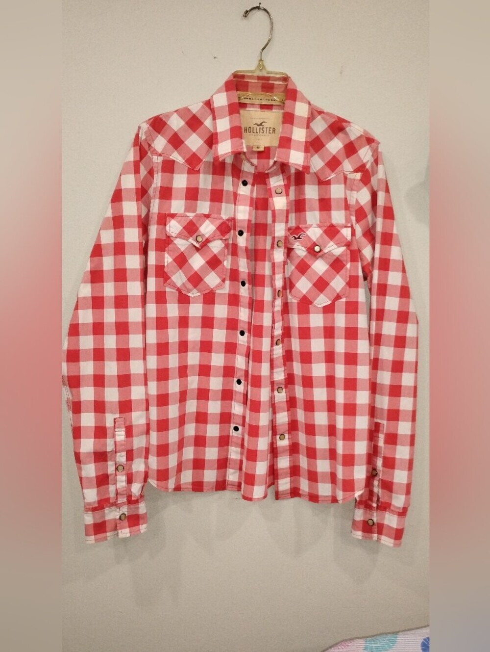 VINTAGE BROADCLOTH GINGHAM WESTERN SHIRT